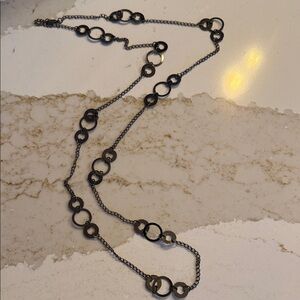 Park Lane Hematite Circle Chain Necklace